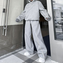 Load image into Gallery viewer, Hand-beaded Hooded Sweatshirt and Wide-leg Pants Casual Suit