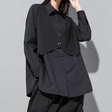 Load image into Gallery viewer, Fake Two Piece Long Sleeve Vest Shirt