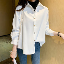 Load image into Gallery viewer, Spring and Autumn Thickened Solid Color Loose Shirt