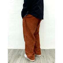 Load image into Gallery viewer, Heavyweight Washed Corduroy Pleated Loose Wide-leg Straight Trousers
