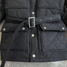 Load image into Gallery viewer, 3D Pocket Diamond-patterned Collar Cotton Coat