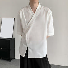 Load image into Gallery viewer, White Breathable Bottoming Slit Shirt