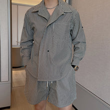 Load image into Gallery viewer, Summer Striped Shirt Shorts Set
