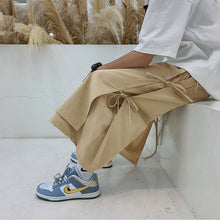 Load image into Gallery viewer, Japanese Style Fake Two Piece Side Ribbon Pants