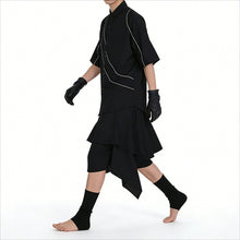 Load image into Gallery viewer, Faux Two-Piece Asymmetrical Wide-Leg Shorts