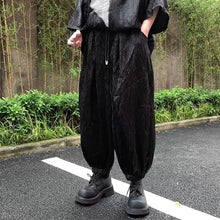 Load image into Gallery viewer, Big Pocket Shiny Vertical Striped Pants