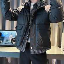 Load image into Gallery viewer, Fake Two Piece Stand Collar Cotton Coat
