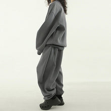 Load image into Gallery viewer, Solid Color Casual Sports Sweatshirt Loose Wide Leg Sweatpants