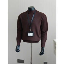 Load image into Gallery viewer, Striped Crew Neck Textured Knit Sweater