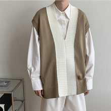 Load image into Gallery viewer, Preppy Style Sleeveless V-neck Sweater Vest