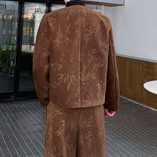 Load image into Gallery viewer, Retro Thickened Woolen Short Jacket and Straight Trousers Two-piece Set