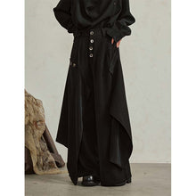 Load image into Gallery viewer, Loose Buttoned Irregular Wide-leg Pants