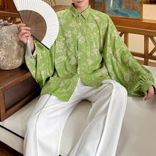 Load image into Gallery viewer, Long-sleeved Patterned Jacquard Loose Casual Shirt