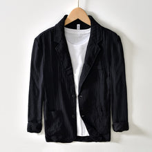 Load image into Gallery viewer, Loose Fit Solid Striped Suit Coat