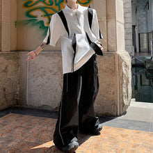 Load image into Gallery viewer, Contrast Shoulder Pad Polo Short Sleeve Top