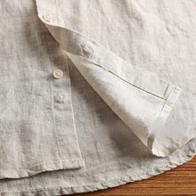 Load image into Gallery viewer, Linen Thin Retro Casual Stand Collar Shirt