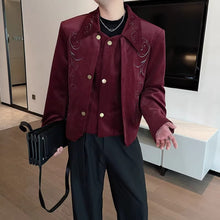 Load image into Gallery viewer, Vintage Embroidered Shoulder Pad Jacket