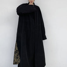 Load image into Gallery viewer, Vintage Baroque Print Patchwork Long Trench Coat