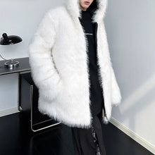 Load image into Gallery viewer, Faux Fur Hooded Soft Quilted Jacket