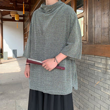 Load image into Gallery viewer, Pile Collar Half Sleeve Loose T-shirt