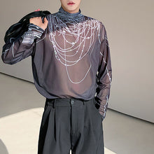 Load image into Gallery viewer, Loose Bead Print Slim Fit Long Sleeve Shirt