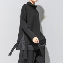 Load image into Gallery viewer, Faux Two-piece Ribbon Casual Loose Shirt