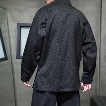Load image into Gallery viewer, Vintage Python Jacquard Disc-button Shirt