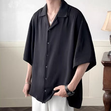 Load image into Gallery viewer, Casual Draped Ice Silk Cuban Collar Shirt