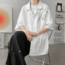 Load image into Gallery viewer, Embroidered Loose Casual Short Sleeves Shirt