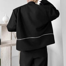 Load image into Gallery viewer, Retro Dark Stand-up Collar Zip-up Jacket