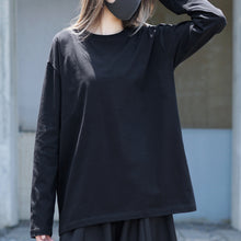Load image into Gallery viewer, Pure Black Versatile Loose Long Sleeves