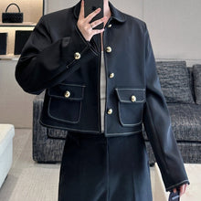 Load image into Gallery viewer, Solid Color Lapel Short Jacket