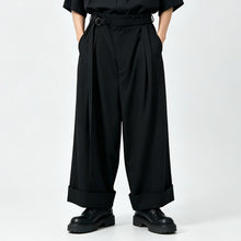 Load image into Gallery viewer, Japanese Drop Shoulder Short Sleeve Draped Loose Wide Leg Trousers Two-piece Set