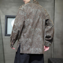 Load image into Gallery viewer, Vintage Python Jacquard Disc-button Shirt