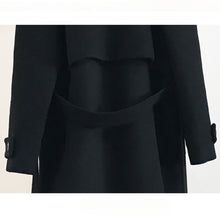 Load image into Gallery viewer, Black Woolen Loose Coat
