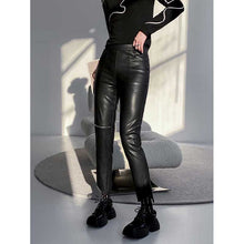 Load image into Gallery viewer, Retro Zipper PU Leather Pants