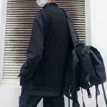 Load image into Gallery viewer, Striped Fake Two-piece Irregular Thick Plus Fleece Loose Sweatshirt