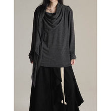 Load image into Gallery viewer, Asymmetrical Ribbon Long Sleeves T-Shirt