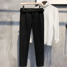 Load image into Gallery viewer, Slim-fit Brushed Wool Tapered Trousers