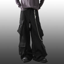 Load image into Gallery viewer, Multi-Pocket Cargo Wide-Leg Casual Pants
