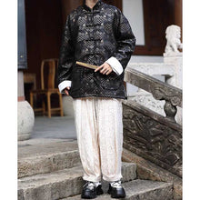 Load image into Gallery viewer, Stand-up Collar Brocade Sea Pattern Jacket