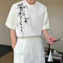 Load image into Gallery viewer, Embroidered Crew Neck Loose Short Sleeve T-shirt