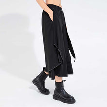 Load image into Gallery viewer, Women's High-waisted Loose Casual Faux Two-piece Pants