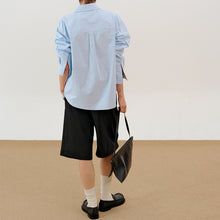 Load image into Gallery viewer, Fake Two-piece Loose Lapel Shirt