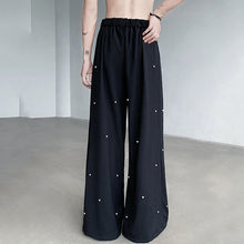 Load image into Gallery viewer, Pearl Rivets Wide-Leg Straight Pants