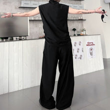 Load image into Gallery viewer, Stand-up Collar Button-decorated Vest Casual Trousers Set