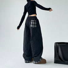 Load image into Gallery viewer, American Retro Plaid Thick Wide-leg Pants