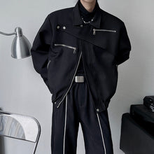 Load image into Gallery viewer, Lapel Deconstructed Flight Jacket
