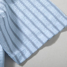 Load image into Gallery viewer, Striped Seersucker Breathable Loose Casual Shirt