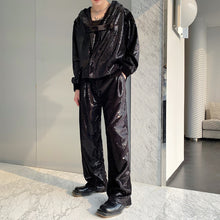 Load image into Gallery viewer, Loose Sequined Casual Shirt and Pants Suit Two Piece Sets